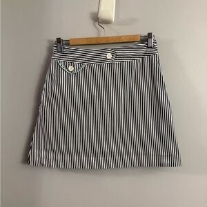 Sport Haley Navy & White Striped Golf Skort (Size 2)